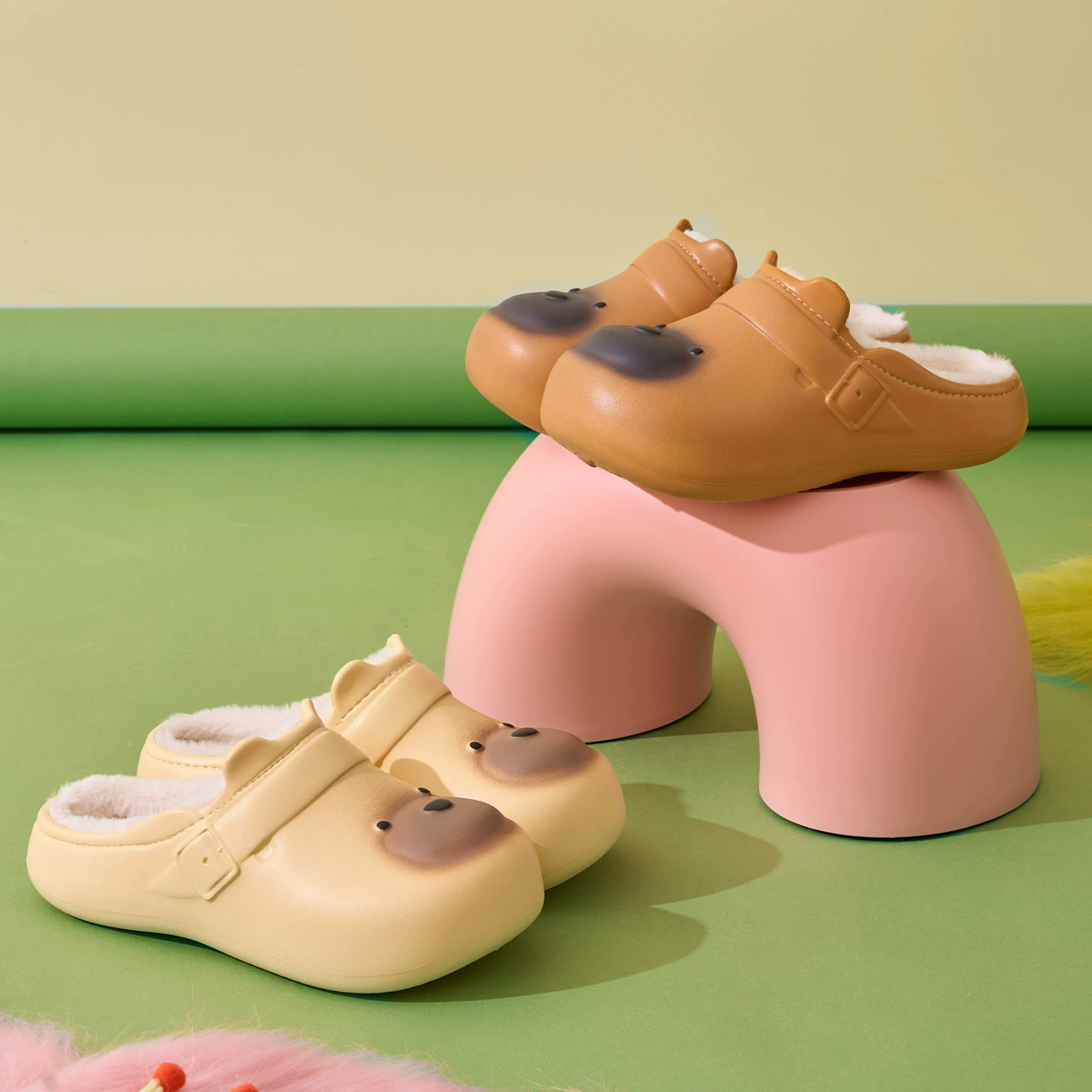 Slippers Лида́ни, зимняя обувь, тёплые тапочки с мультяшным рисунком
