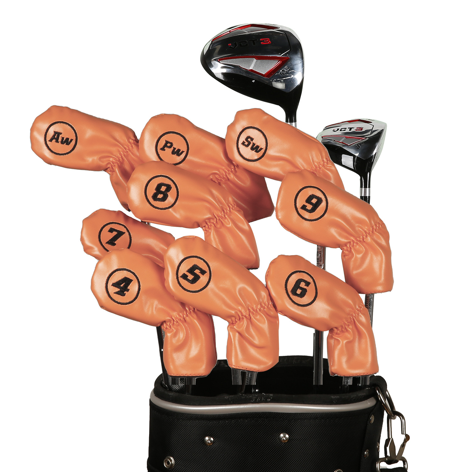 Golfironheadcover juego de hierros de golf juego de cabeza de polo de pu nuevo juego de gorras juego de gorra sombrero de cabeza de bola