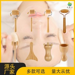 手持ちローラー単珠マッサージ器実木携帯顔痩せ顔器頭部筋肉緩和器セット卸売り