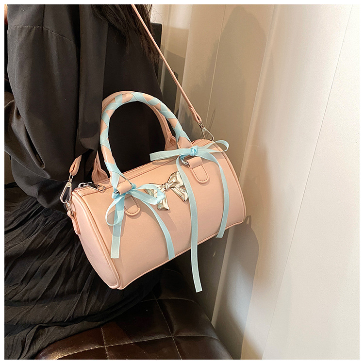 Women's Medium Pu Leather Bow Knot Elegant Zipper Crossbody Bag display picture 32