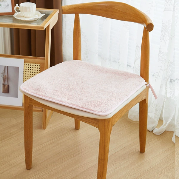 Sherpa chair cushion-pink