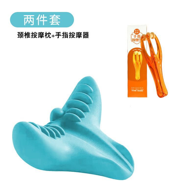 Almohada de columna cervical, masaje de estiramiento, almohada de columna cervical, acupresión por gravedad, protección portátil para el cuello en el hogar, almohada de masaje de relajación para hombros y cuello