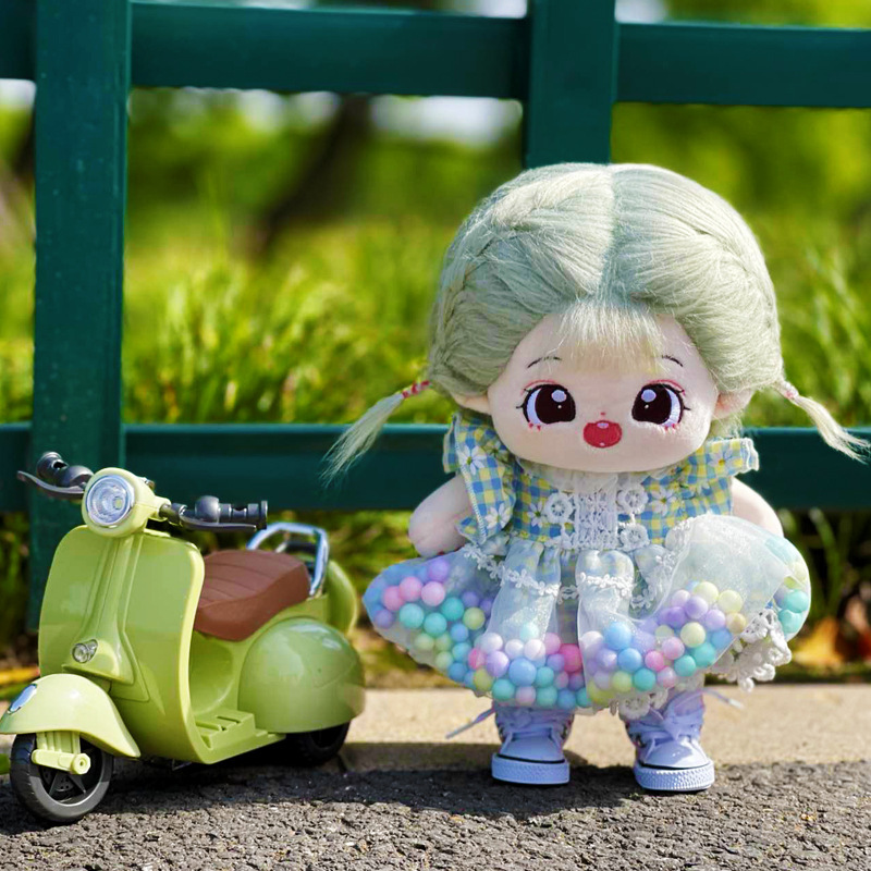 20cm无属性炸毛明星娃娃现货棉花娃娃衣服套装可换装人形玩偶批发详情9