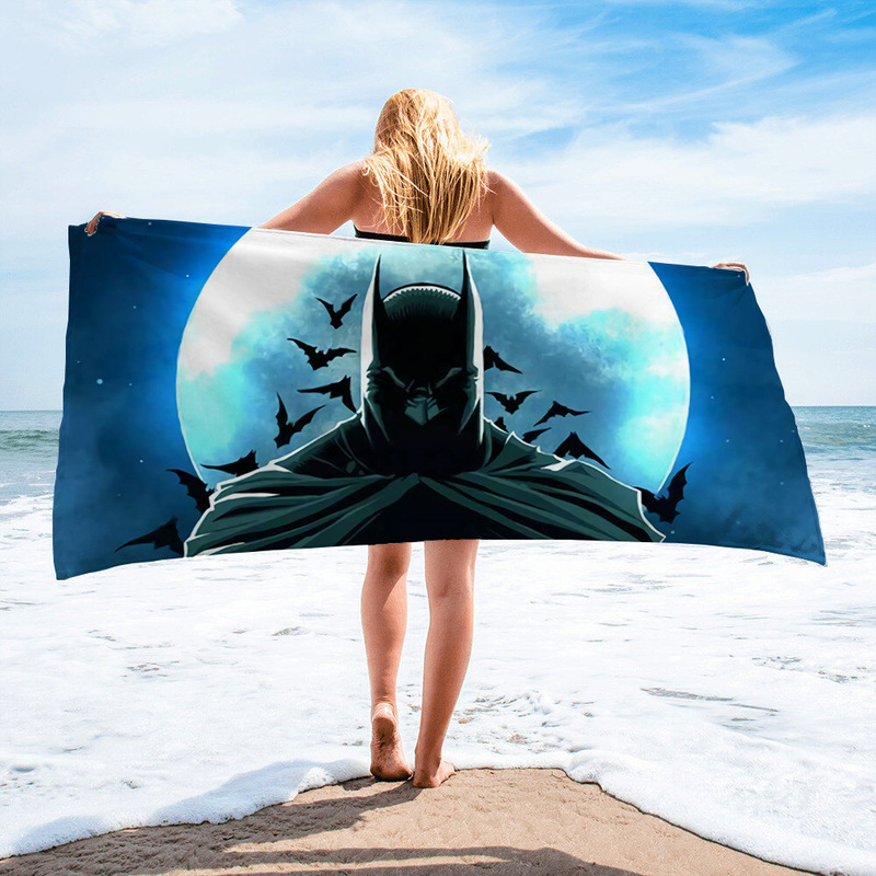 Cross-Border super soft fiber bath towel beach towel Batman source manufacturer Cross-Border super soft fiber bath towel beach towel Batman source manufacturer