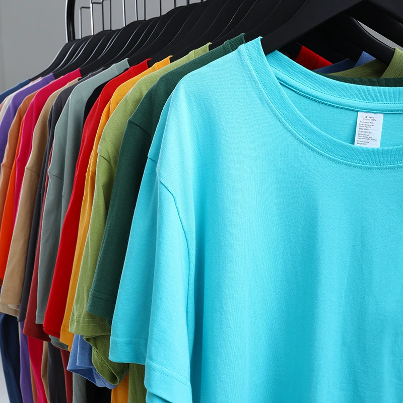 Тяжелая футболка с короткими рукавами и заниженными плечами для мужчин и женщин, летняя новая модная свободная повседневная футболка в гонконгском стиле, однотонная футболка с низом