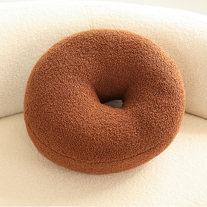 Nuevo estilo simple almohada de peluche floral almohada de peluche nudo donut almohada de cama almohada de cojín grande almohada al por mayor