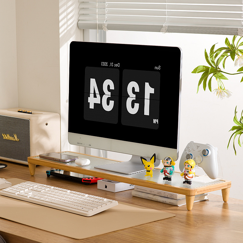 Monitor Riser Desktop Computer Laptop Stand Storage Rack Keyboard Support Shelf Storage Artifact