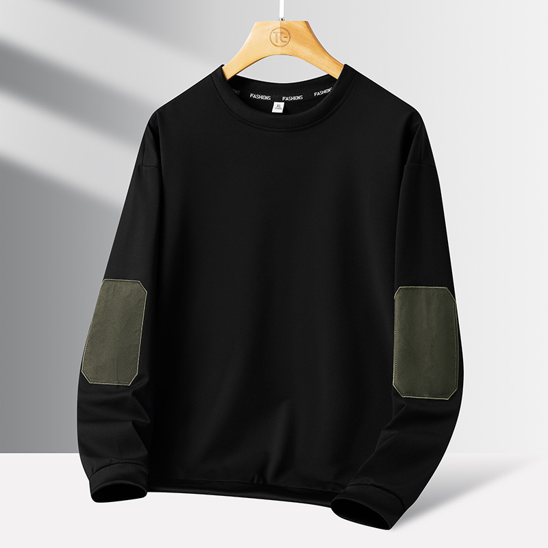 Trendy Brand Sweatshirt Men's Round Neck 2025 Spring & Fall Men's Korean Style Slim Youth Casual Versatile Personalized Top Jacket