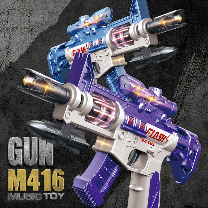 Telescopic rotating lightweight magazine with light music, electric toy gun, music gun, vibration
