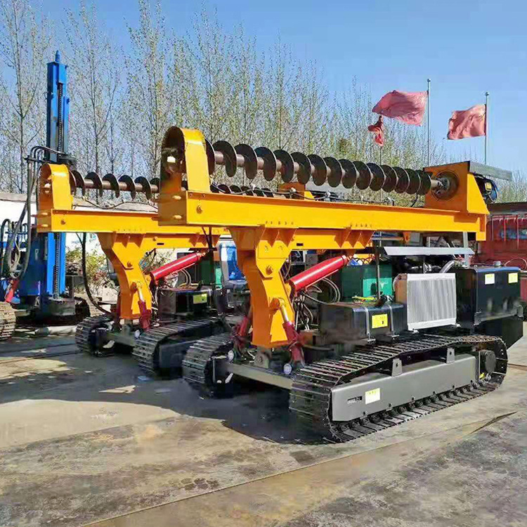 Juren mountain rock photovoltaic power station piling solar photovoltaic pile driver house foundation pile driver mountain steep