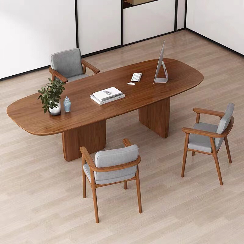 Nordic Designer Boss Desk Minimalist Solid Wood Desk Minimalist Conference Table Modern Light Luxury Negotiation Workbench Nordic Designer Boss Desk Minimalist Solid Wood Desk Minimalist Conference Table Modern Light Luxury Negotiation Workbench