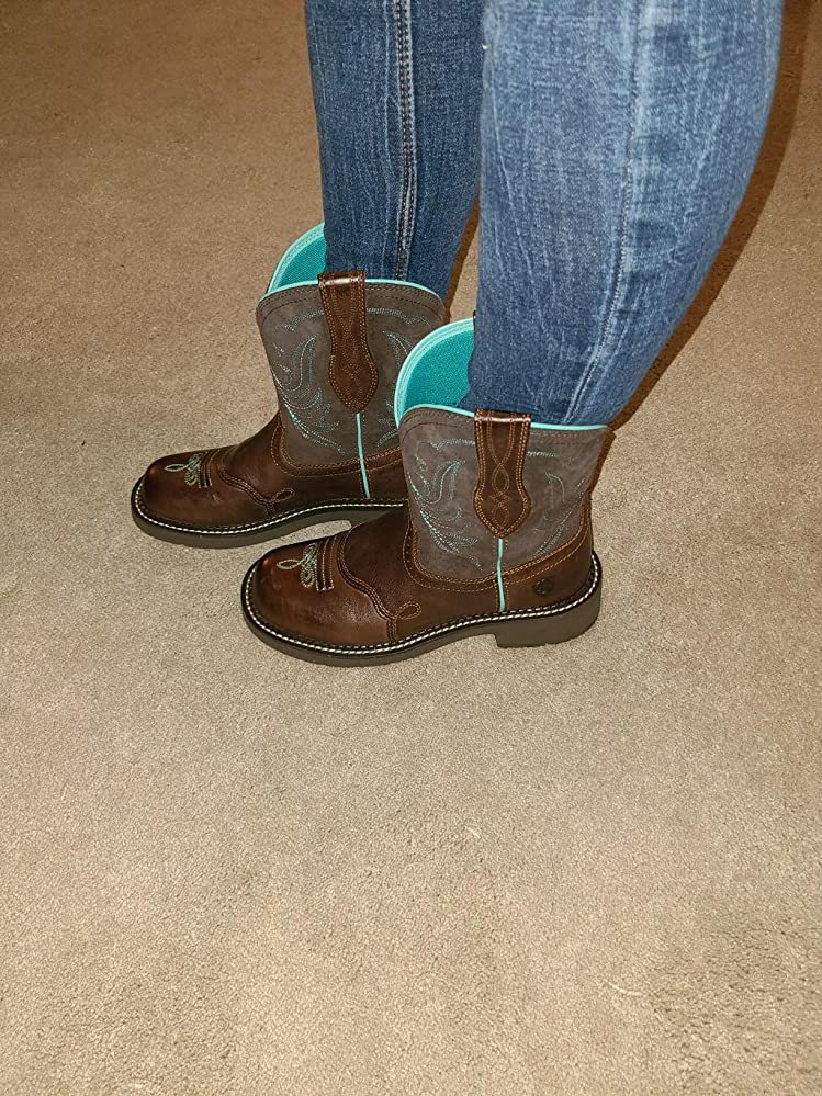 Vyšívané kovbojské boty Podzimní a zimní kožené boty Dámské kozačky do půli lýtek_voghion.com