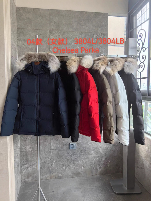 大鹅羽绒服女3804L04款冬季外套加厚加拿大枫 Chelsea Parka down|undefined