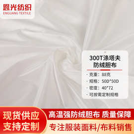 现货300T羽绒内胆布 轧光防绒衬布 家纺羽绒服棉服沙发内里布批发