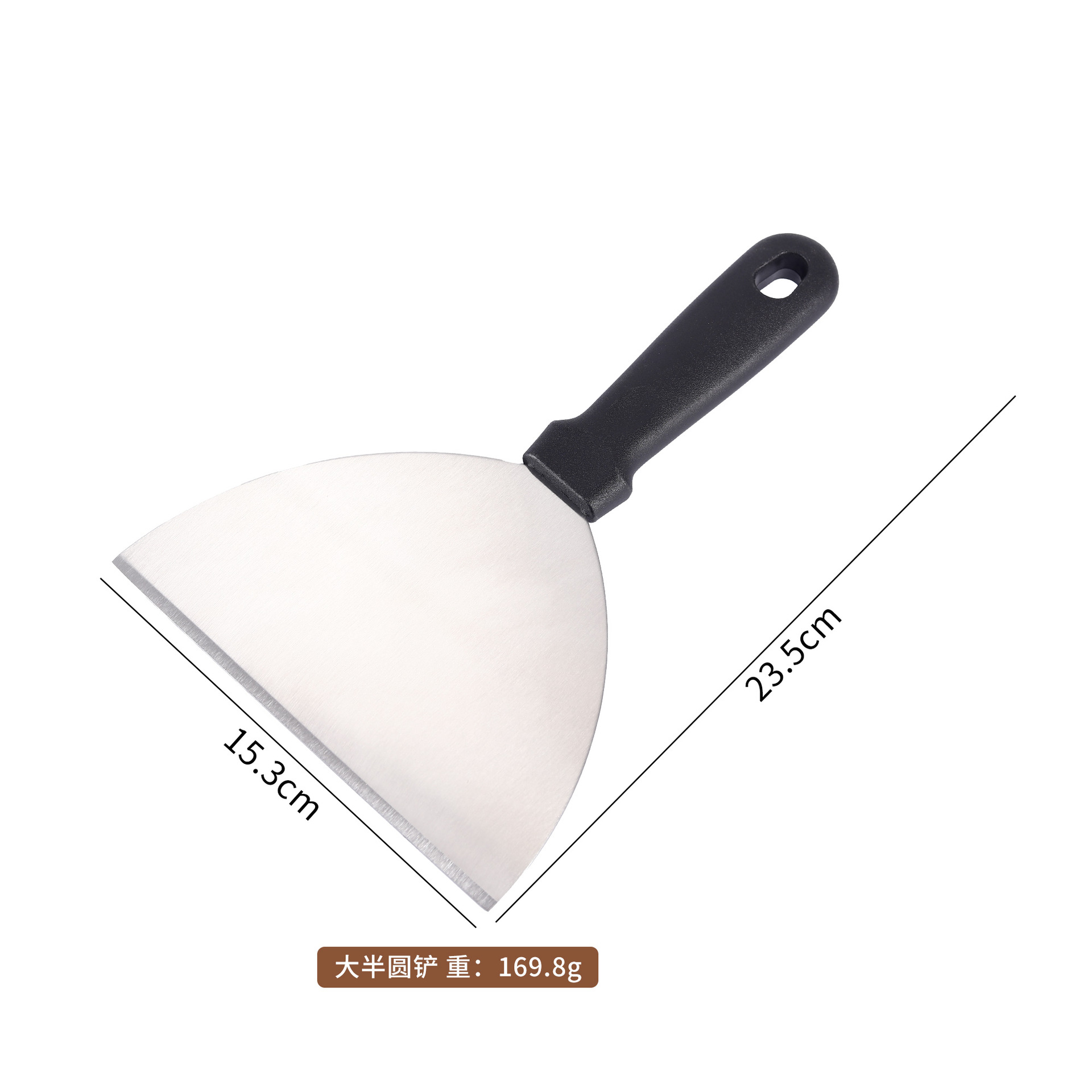 Espátula de Barbacoa de Acero Inoxidable con Mango PP para Cocina y Exterior