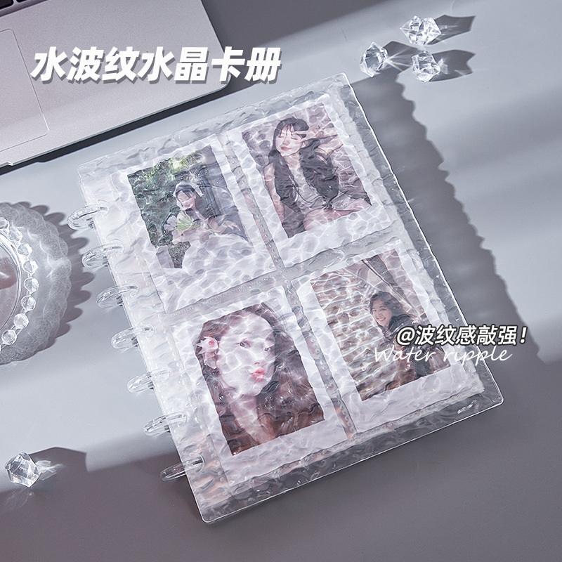 El nuevo botón de hongos de 3 pulgadas pequeño álbum de tarjetas de almacenamiento de tarjetas transparentes grabadas en el álbum de fotos