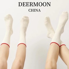 Men's and Women's Thick Socks, Ins Trendy High Calf Socks, Four-Season Versatile Retro Couple's Japanese Stacked Stacked Socks, Long Calf Socks