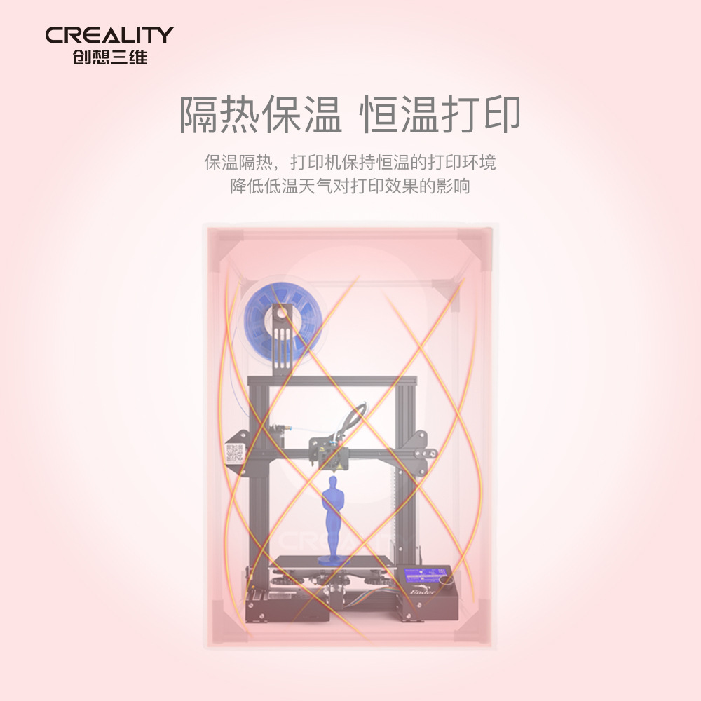 创想三维 3D打印机防尘保护罩 雕刻机隔音阻燃铝箔布