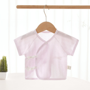 Baby Summer Half-Back Newborn Pure Cotton Boneless Thin Top Newborn Baby Summer Newborn Clothes