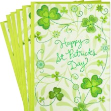 节日立体祝福贺卡 激光切割三叶草图案3D弹出式惊喜节日贺卡定制