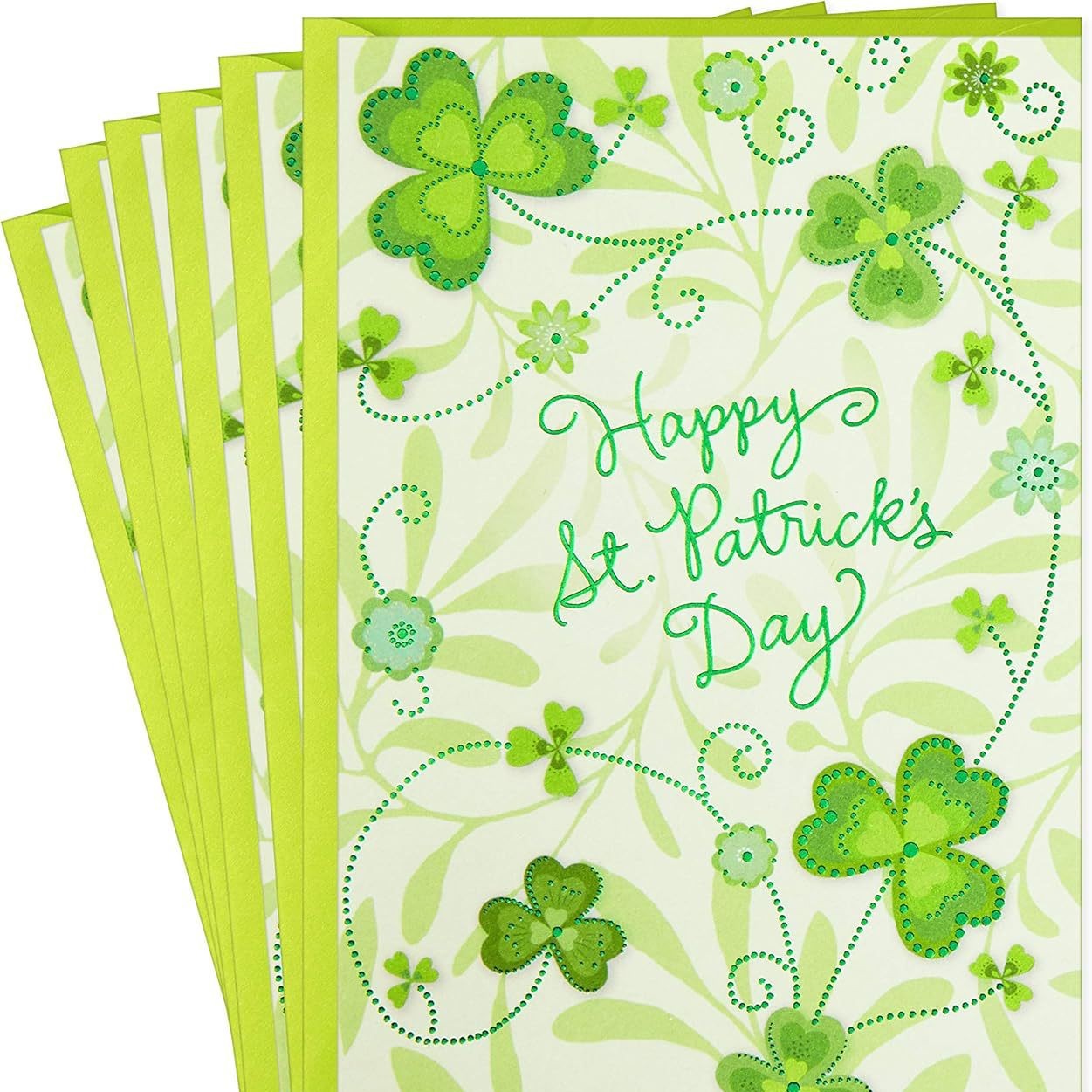 节日立体祝福贺卡 激光切割三叶草图案3D弹出式惊喜节日贺卡定制