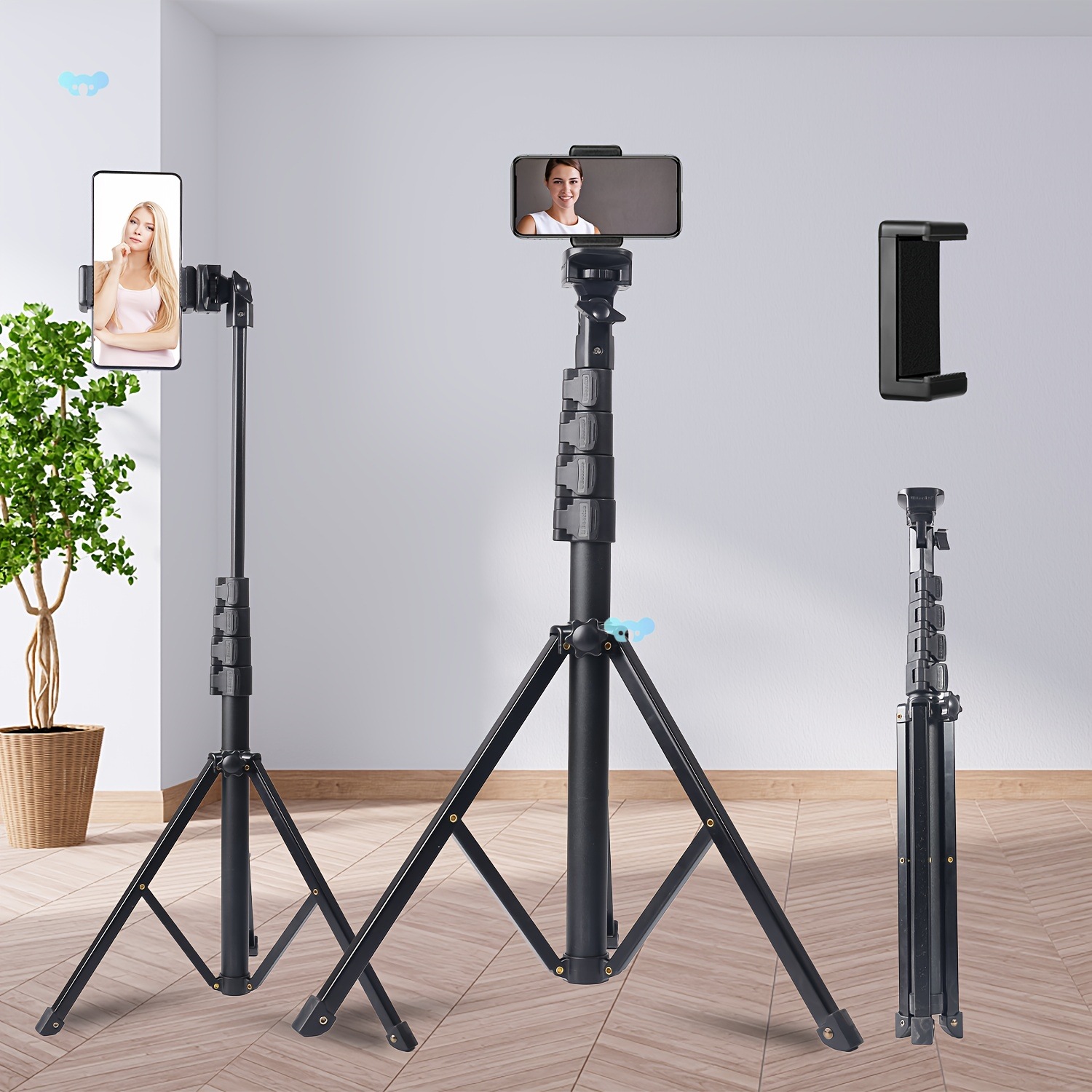 Aluminum Phone Tripod Stand 360° Vertical Horizontal