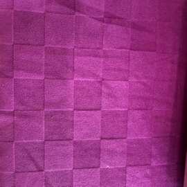 丽丝绒烂花2厘米大棋盘格布料服装玩具沙发鞋帽箱包面料