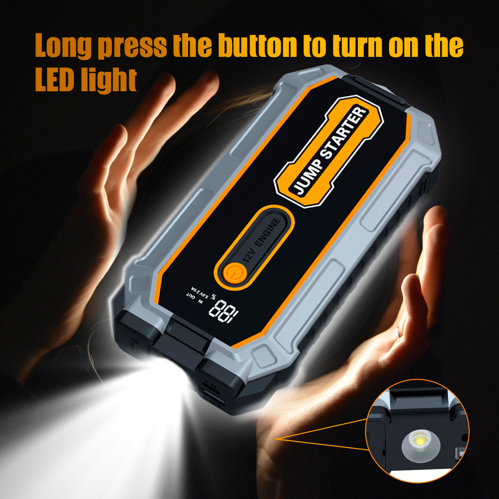 S306 Car Emergency Starting Power Supply 12V Car Air Pump Battery Car Ignition Lithium Battery