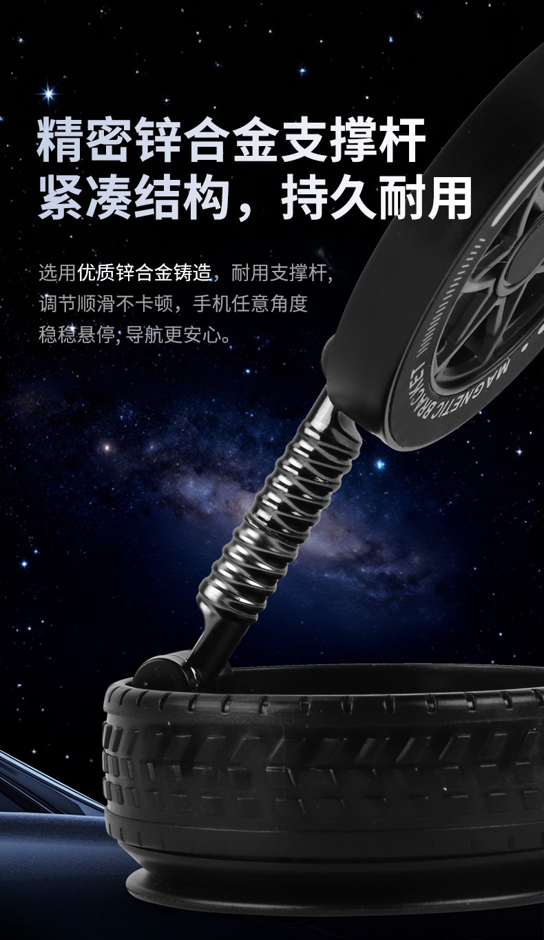 Car Mobile Phone Holder Magsaf Foldable Rotating Dashboard Vacuum Suction Cup Cross-Border Mobile Phone Navigation Magnetic Holder