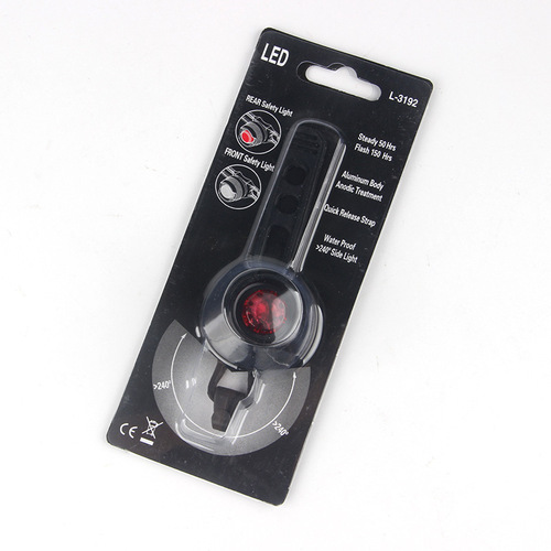 Bicycle aluminum alloy gemstone taillight single-eye helmet light high-brightness warning taillight mountain bike riding accessories and equipment