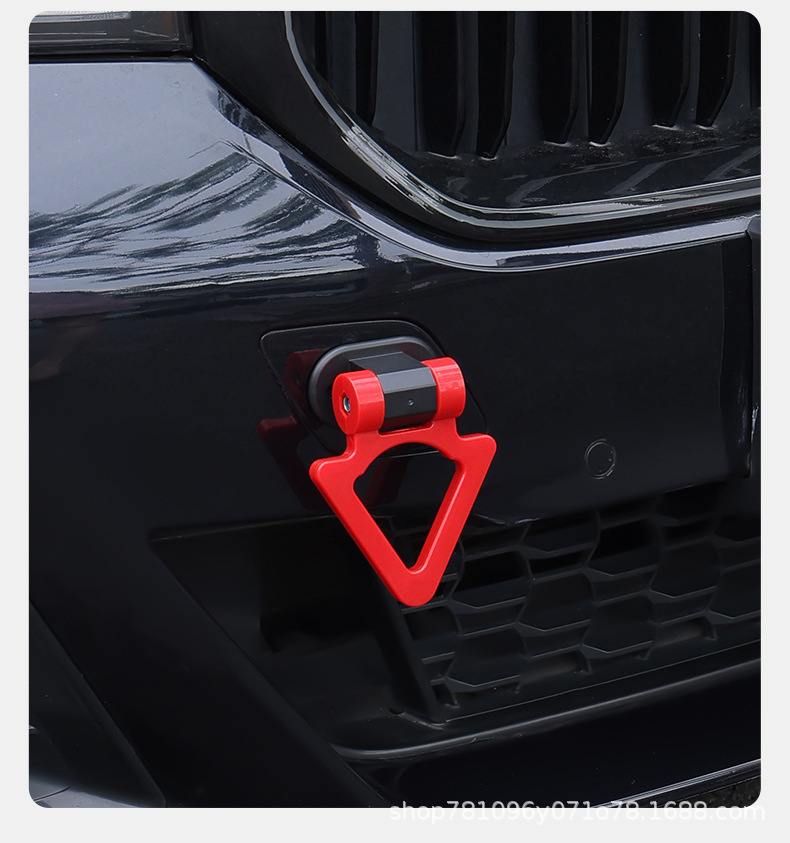 New cross-border car decoration trailer hook, personalized triangular ring hook, traceless installation, rotatable, universal exterior accessory