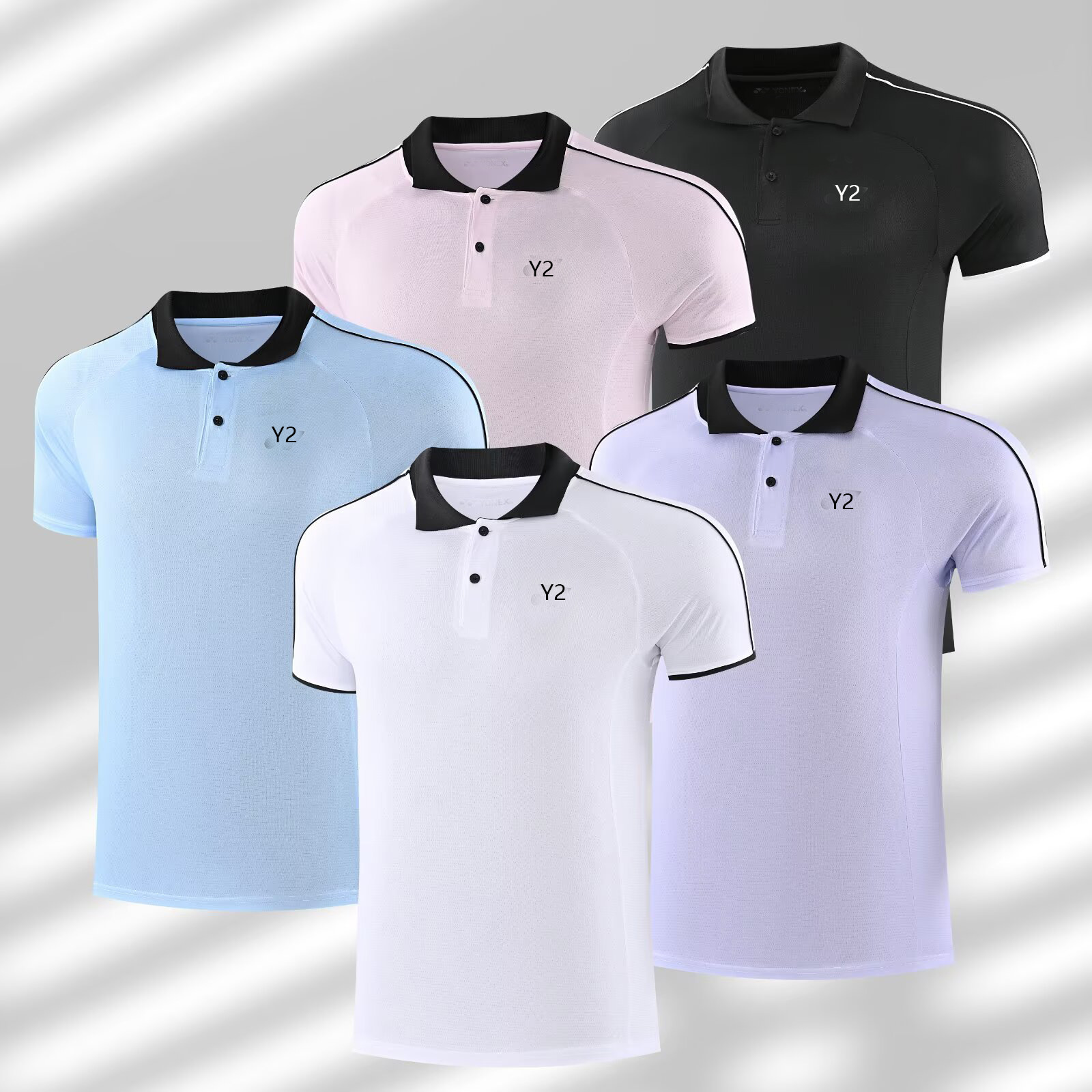 New Badminton Suit Men's and Women's Quick-drying Short-sleeved Top Tennis Suit Lathers Children's and Student's Volleyball Training Suit 088