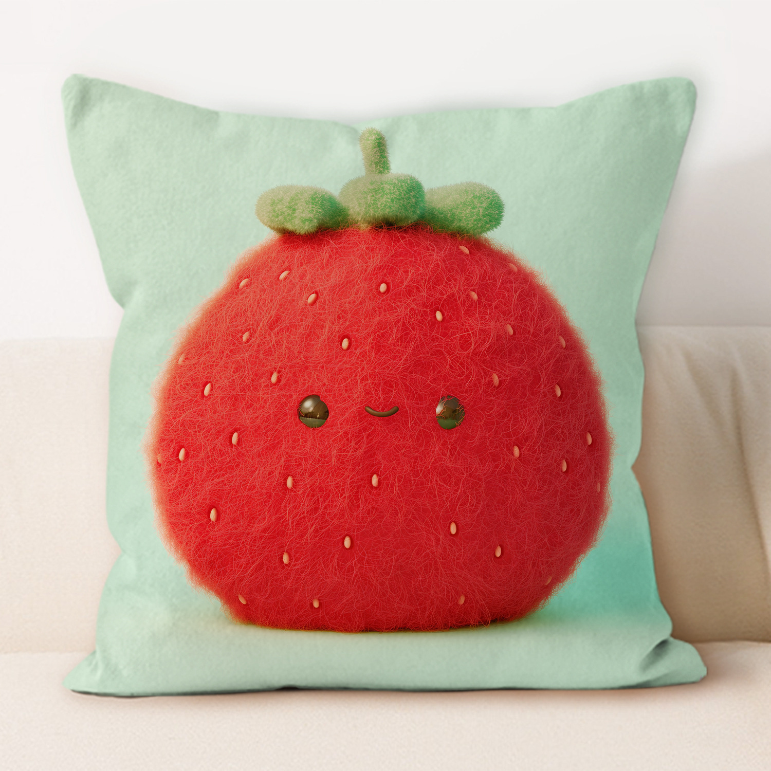 almohada de frutas de peluche almohada de oficina almohada de almuerzo almohada de protección de cintura moderna y simple almohada de almohada de oficina