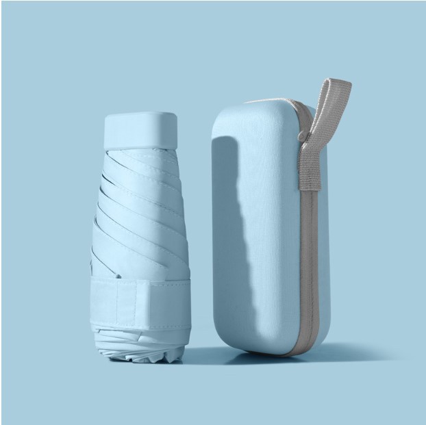 Cápsula de sombrilla transfronteriza, paquete de tarjeta de sombrilla, protector solar, protección UV, lluvia y sol, mini sombrilla, LOGOTIPO imprimible para mujer