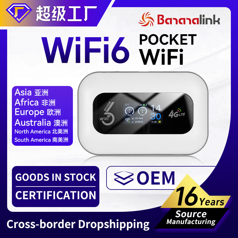 Global Version 4g Plug-In Card Portable Wifi6 3000Mah Router Hotspot Mifis Sim Card