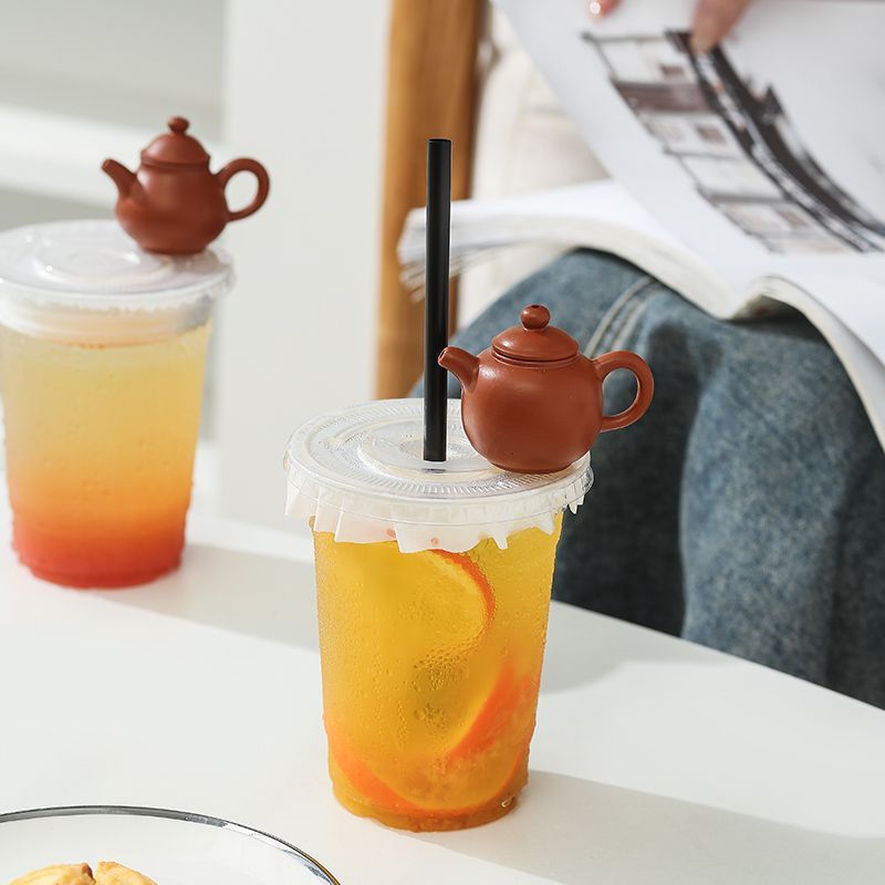 小茶壶  迷你加干冰冒烟奶茶装饰刺身摆盘可开盖可加水指尖壶