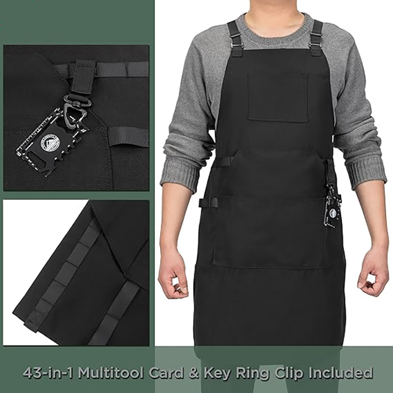 Amazon delantal de lona gruesa logotipo personalizado arte Restaurante Camarero ropa de trabajo jardinería carpintería delantal al por mayor