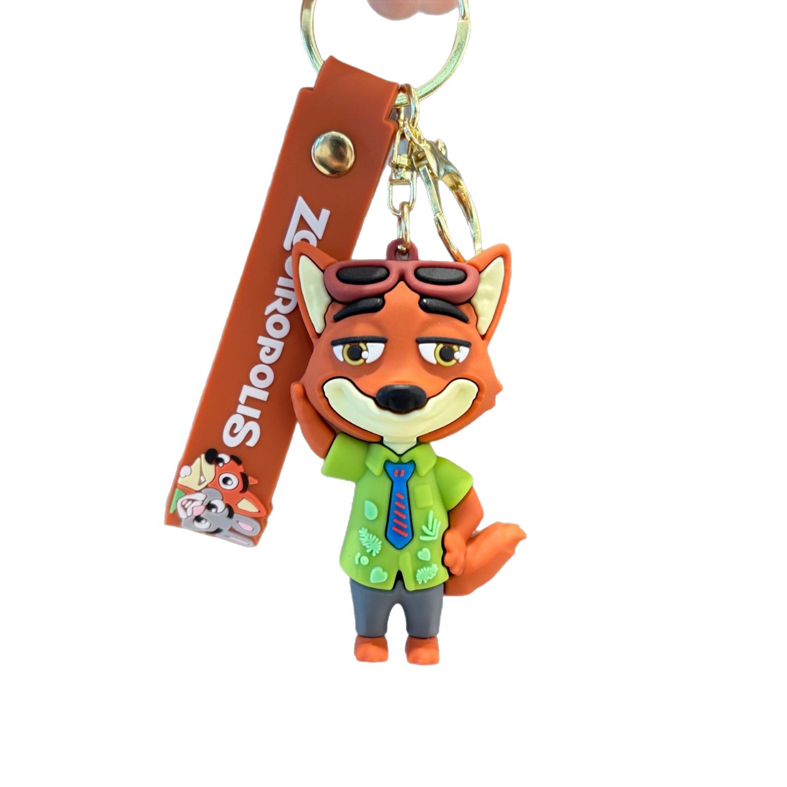 Cartoon Crazy Animal City Llavero de pvc Muñeca linda colgante mochila escolar colgante llavero pequeño regalo al por mayor