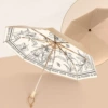 Double-layer sun protection [three-fold gold alloy umbrella rod] lily
