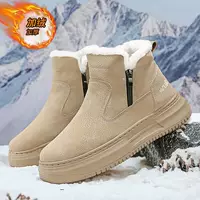 Ботинки (Martens) тёплые с меховой подкладкой, боковая молния, массивная протекторная подошва, размеры 39–44
