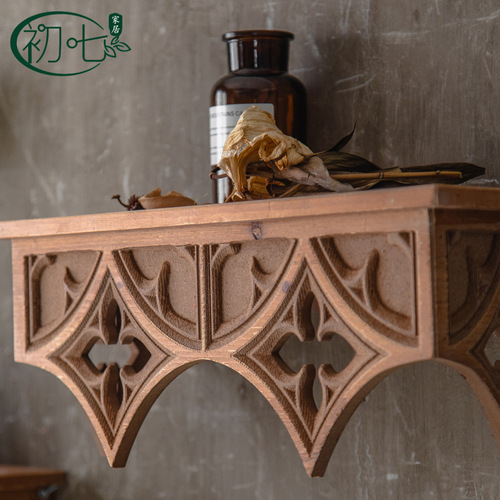 Minimalist vintage wall shelf, wedding photography backdrop decoration prop, retro industrial style wall hanging storage rack