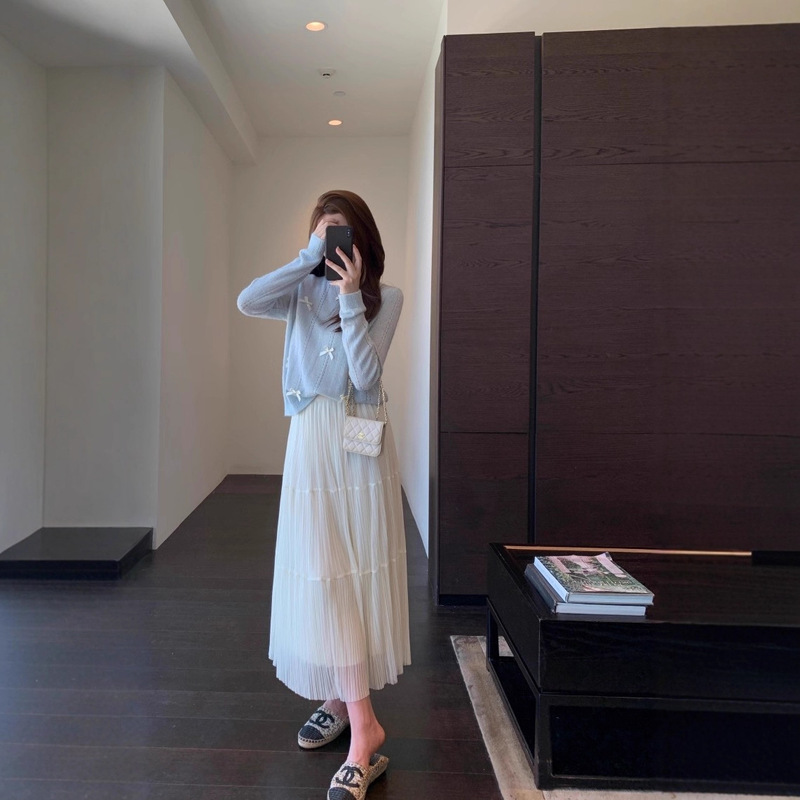 GF823飘逸浪漫 仙美网纱裙高腰显瘦中长款半身裙子女秋冬新款|undefined