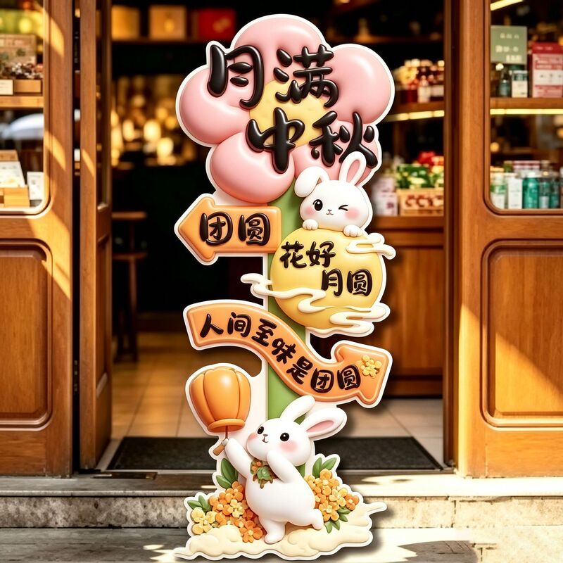 National Day and Mid-Autumn Festival scene atmosphere decoration for mall events, photo check-ins, welcome signs, KT boards, and ornaments National Day and Mid-Autumn Festival scene atmosphere decoration for mall events, photo check-ins, welcome signs, KT boards, and ornaments