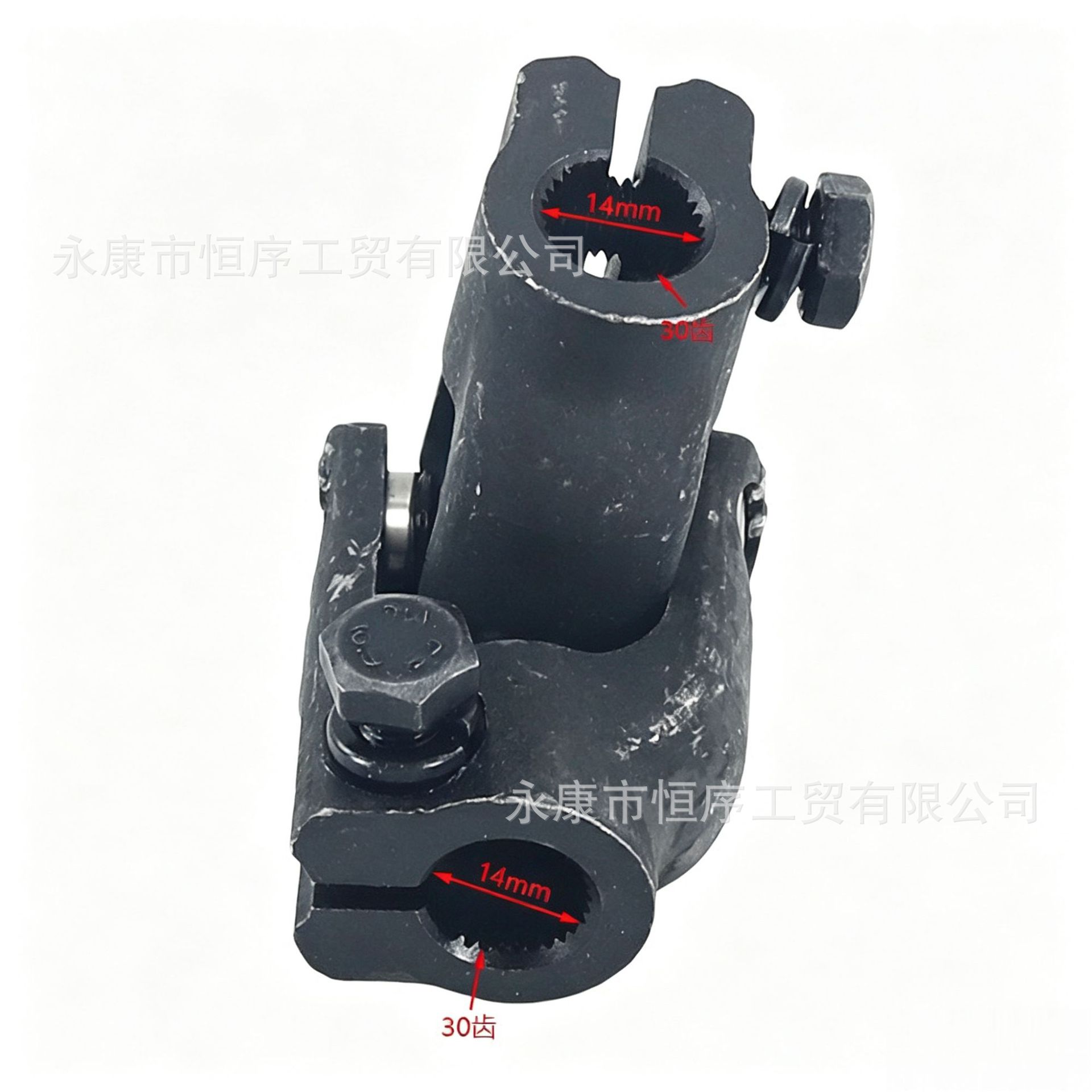 Go-Kart Parts Modification Four-Wheel Beach Vehicle Steering Wheel Connection Head Steering 30-Tooth Spline 14mm Universal Joint