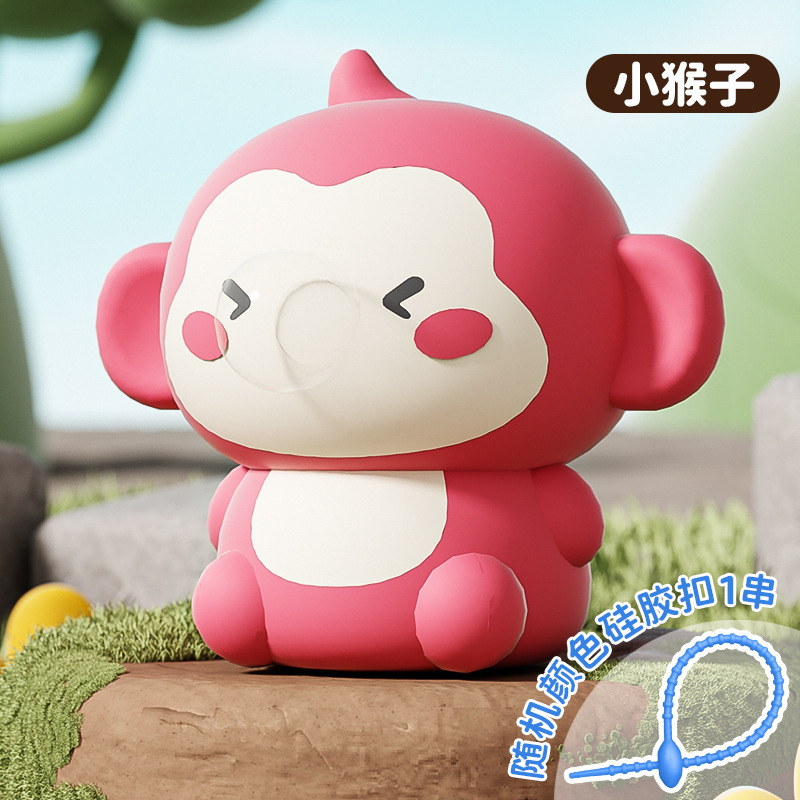 거품을 부는 작은 원숭이 (밧줄로)