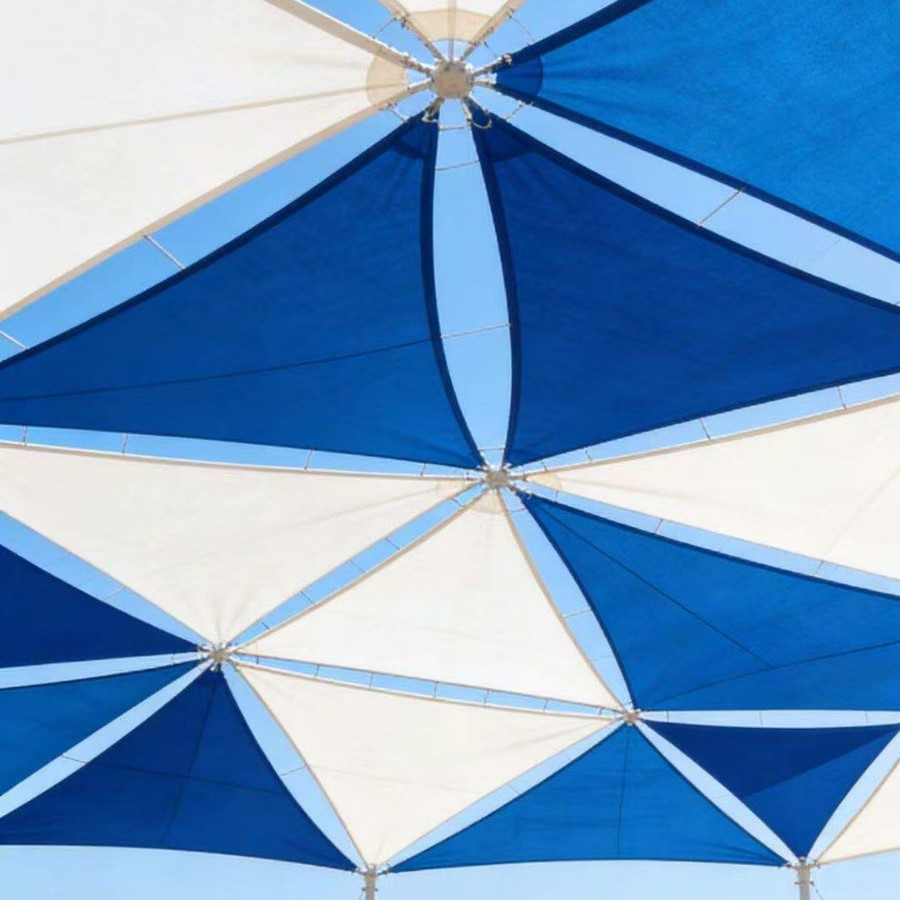 Triangular Sunshade Sail, Cultural Tourism Landscape Canopy, Market Commercial Street Rainproof and Sunproof Tensile Sunshade Sail, Beautiful Decorative Display