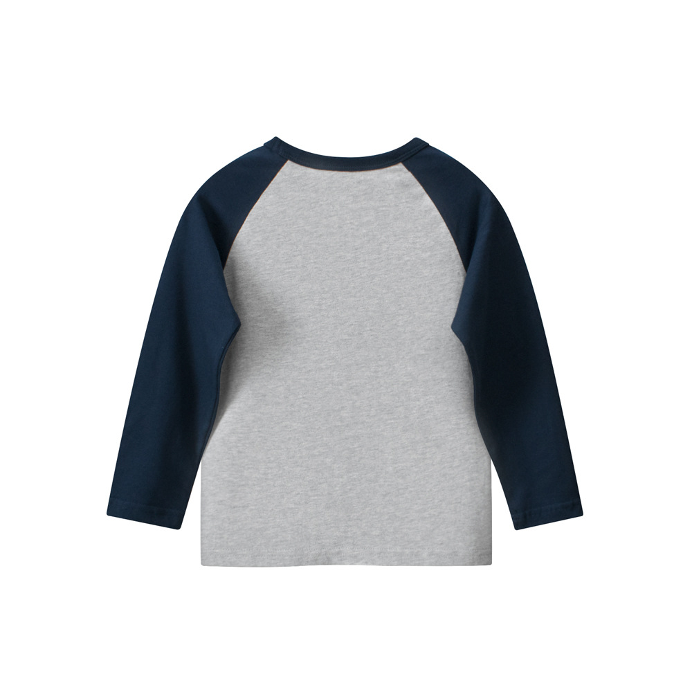 27kids ropa para niños transfronterizos camiseta de manga larga para niños 2024 nueva camisa de fondo para niños de otoño ropa de bebé al por mayor