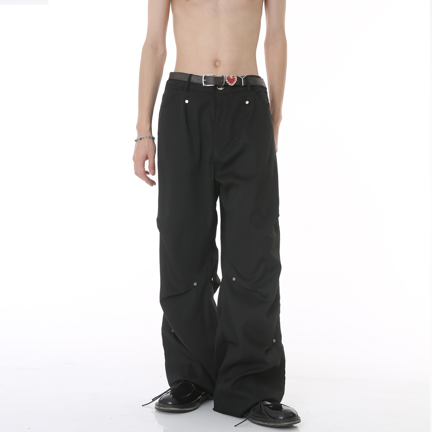 Mtlclothes ropa de hombre | 2023 verano nuevo estilo coreano overoles sueltos pierna ancha trapear hip hop pantalones casuales