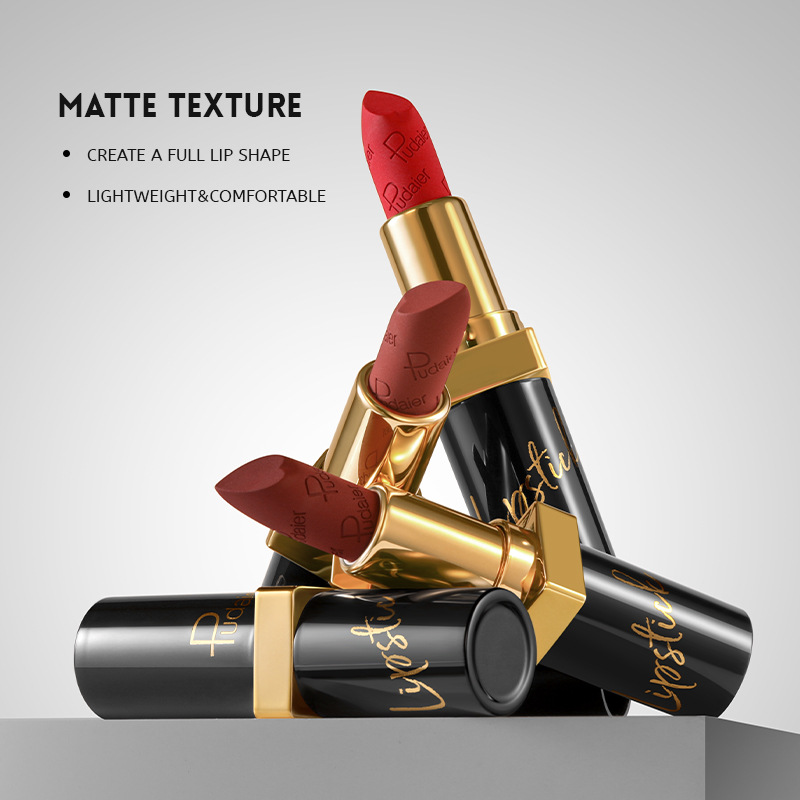 Matte Lipstick 10 Colors Velvet Non Stick Cup Lip Gloss European And American Lip Gloss Lip Gloss_voghion.com