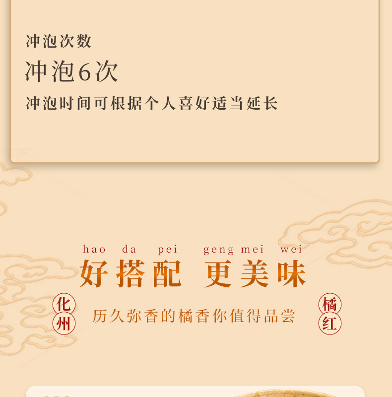 Huazhou Tangerine Peel Slices Hua Ju Hong 100g Jar Aged Fruit Slices Traditional Herbal Tea details